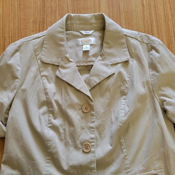 Talbots Blazer Womens 8 Beige Button Up Longsleeve Professional Jacket Pockets - Picture 4 of 9